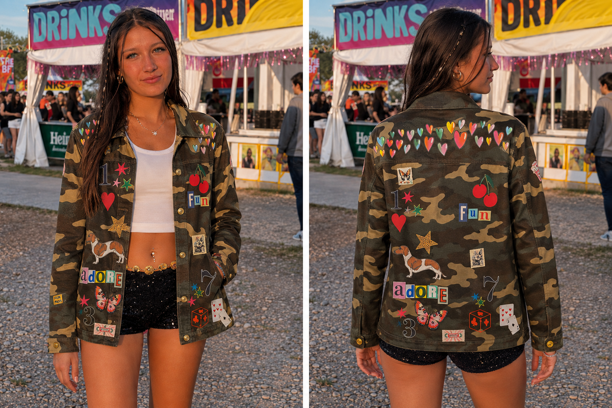 coole Jacke Camouflage Look