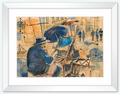 Aquarell Bild als Druck "Porto am Douroufer 26"