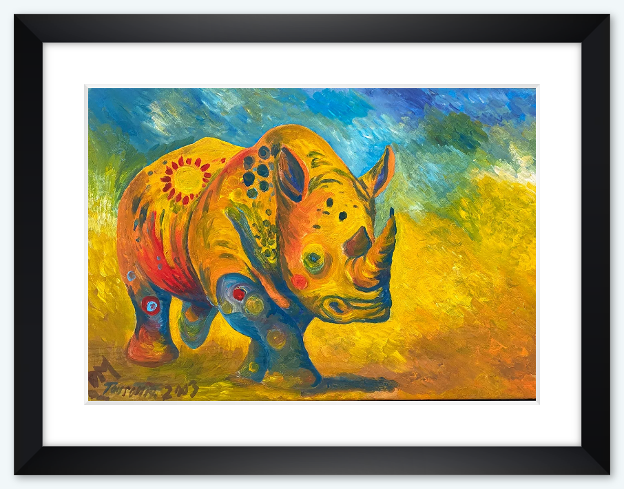 Acryl - Bild " in Tansania 21 " als Druck