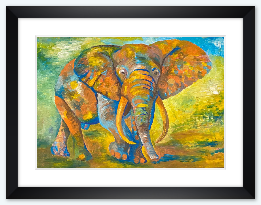 Acryl - Bild " in der Serengeti 21 " als Druck